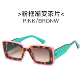 European And American Personality Hit Color Net Red Street Shooting Ins Glasses Square Modern Sunglasses