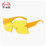 Frameless Colorful Multi-color Sunglasses One-piece Outdoor Shade Men's And Women's Sunglasses