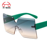 Frameless Colorful Multi-color Sunglasses One-piece Outdoor Shade Men's And Women's Sunglasses