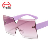 Frameless Colorful Multi-color Sunglasses One-piece Outdoor Shade Men's And Women's Sunglasses