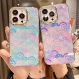 JT Is Suitable For IPhone14 PRO Electroplating Fish Scale Pattern Apple 13/12pro Max Double-sided Film Mobile Phone Case