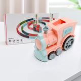 Baby Toys Domino Car Puzzle Automatic Release Licensing Electric Building Blocks Small Train Toy - Unbeatable_Sale